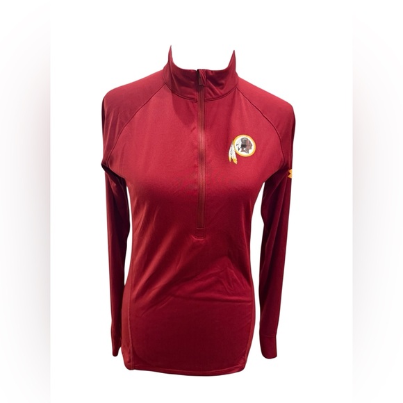 Washington Redskins Women’s NFL Under Armour Long Sleeve Quarter Zip Top Medium - Picture 1 of 12